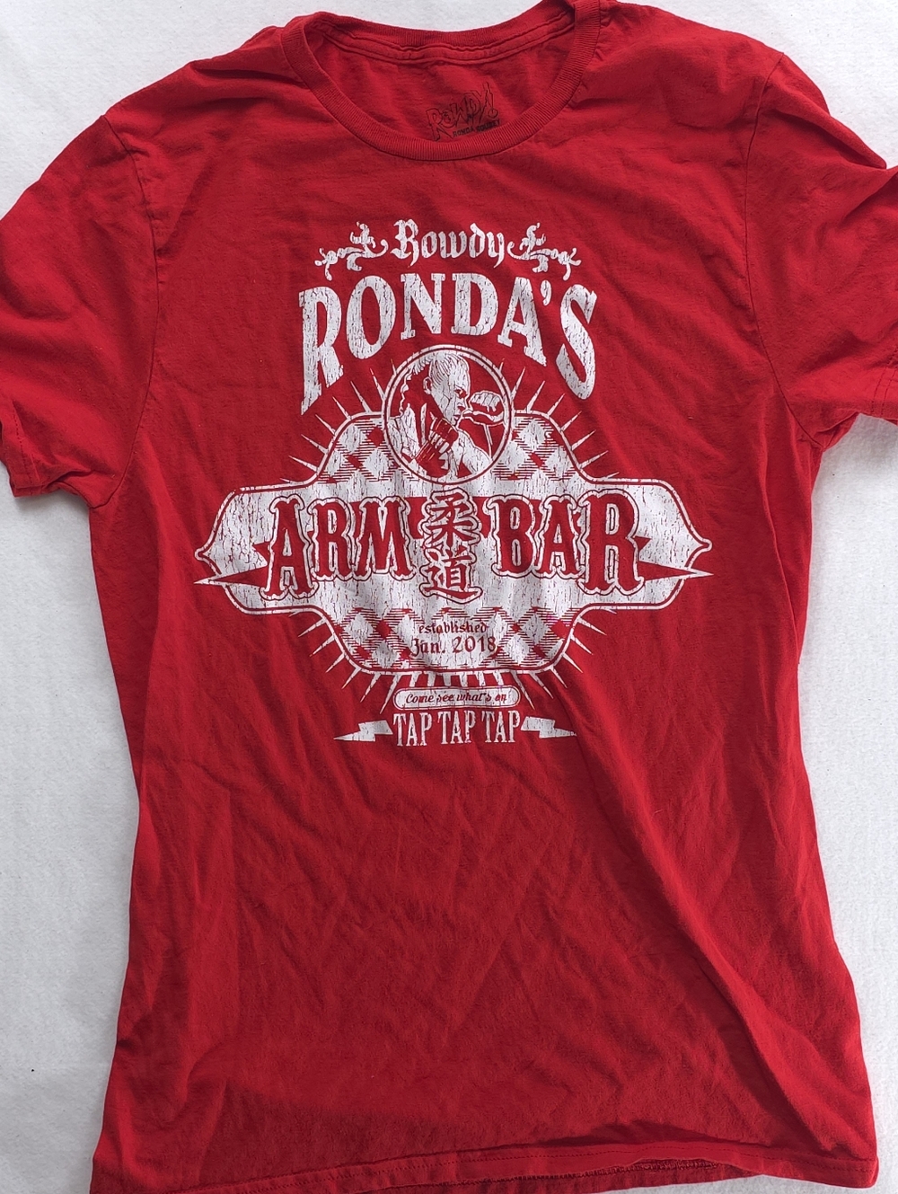 Rowdy Ronda Rousey Arm Bar Pro Wrestling Shirt Medium Red Crate
